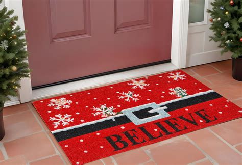Ophelia & Co. 29" White Coir Snowflake Believe Outdoor Christmas Door ...