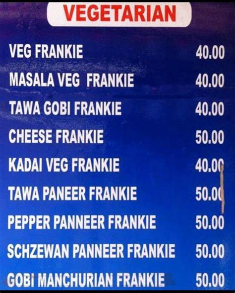 Tibbs Frankies, Chennai - Restaurant menu, prices and reviews