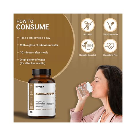 Nirvasa Ashwagandha Tablet (60 Each) | 30 Minutes 24/7 Delivery