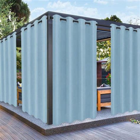 Waterproof Outdoor Curtains For Terrace, Heavy Duty Privacy Wind & Rain ...