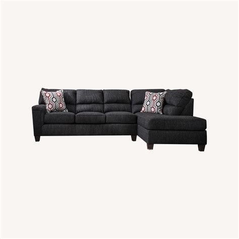 Bob's Discount Furniture Large Sectional Couch, Fabric - AptDeco