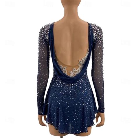 Figure Skating Dress Women's Girls' Ice Skating Dress Navy Blue ...