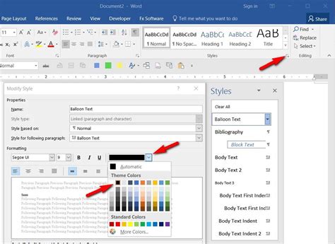 Why can't I change the font color in a word 365 document in windows 10 ...
