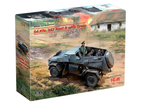 Buy ICM 35111 Plastic Vehicle Model Sd.Kfz. 247 Ausf.B with Crew - WWII ...