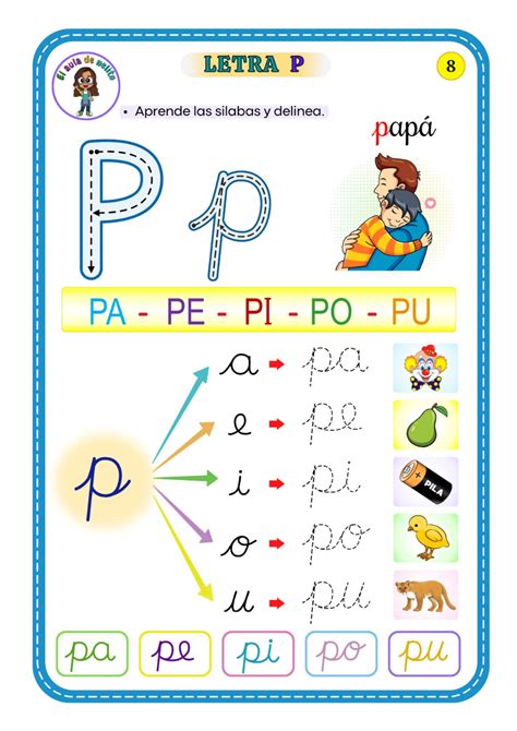 Letra P | Preschool learning activities, Spanish classroom activities, Preschool learning