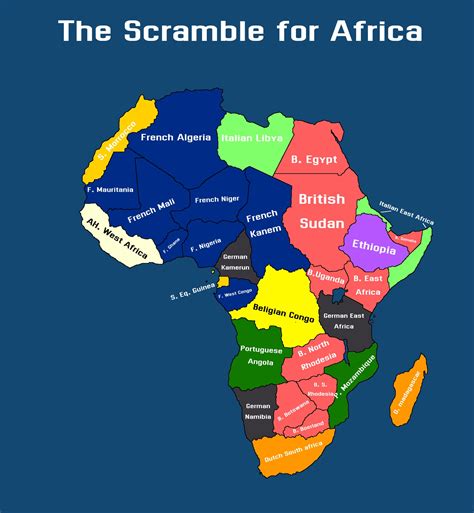 Map Of The Scramble For Africa