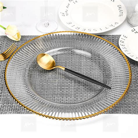 Jual Gold Gear Plate Piring makan Tableware dinner plate Gold Rim - S ...