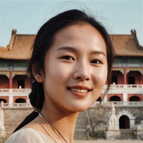 Beautiful Asian Princess in Ancient Palace | Stable Diffusion Online