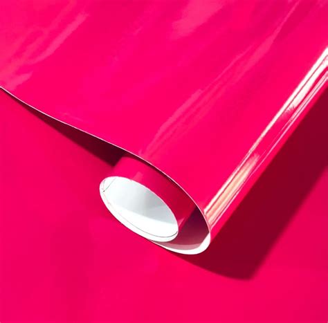 CREON Light Pink Glossy Self Adhesive Vinyl Wallpaper, Peel and Stick ...