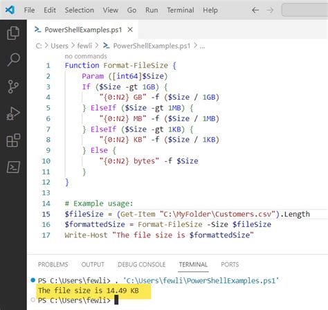 PowerShell Script Get List of Files and File Size in a Directory 的图像结果