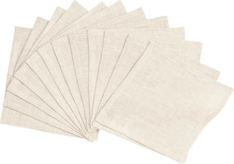 Amazon.com: Solino Home 6" Light Natural Linen Cocktail Napkins Set of ...
