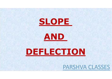 Image result for What Is Slope Deflection