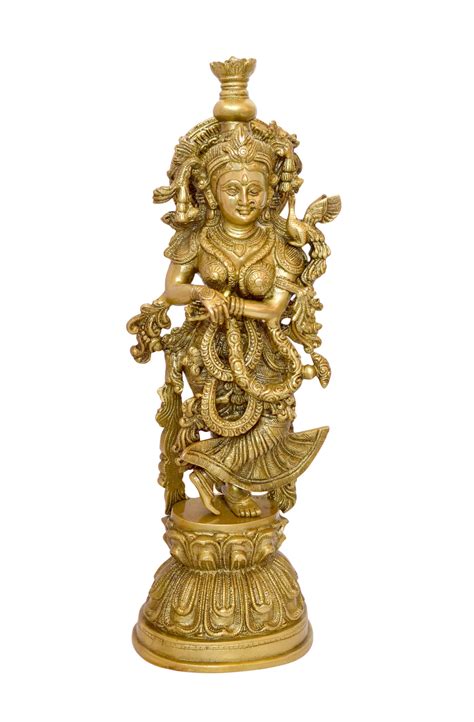 Brass Radha Krishna Statue Pair, Brass 20 Inches Radha Krishna Statue ...