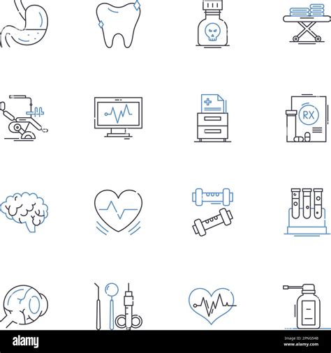 Dermatology line icons collection. Acne, Eczema, Psoriasis, Melanoma, Rosacea, Cystic ...