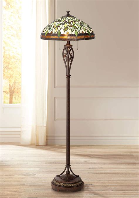 Leaf and Vine II Traditional Victorian Tiffany Style Floor Standing ...