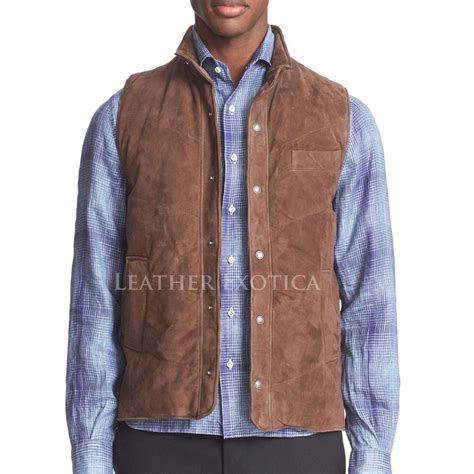 Suede Leather Men Vest
