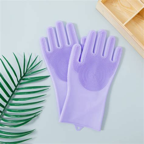 Kuber Industries Multi-Purpose Silicon Gloves For Kitchen Cleaning ...