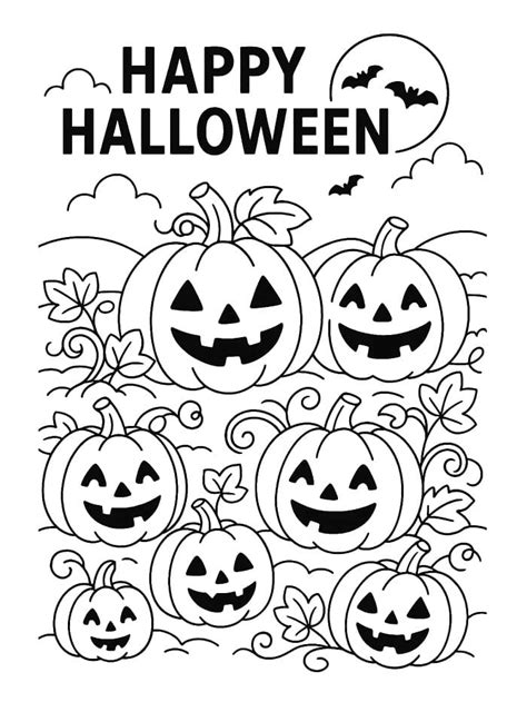Drawing of Pumpkin Patch coloring page - Download, Print or Color ...