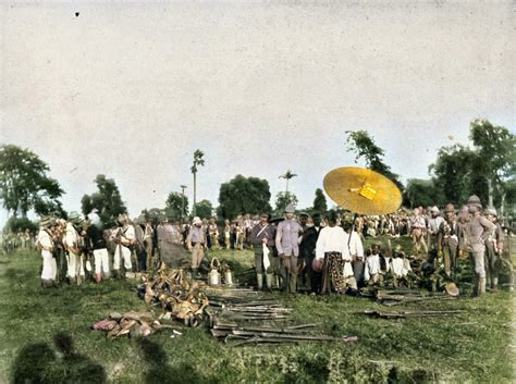 The surrender of the Burmese Royal Army at Ava (အင်းဝ) colorised (27th ...