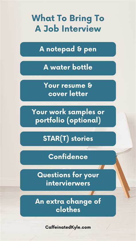 8 Important Things To Bring To A Job Interview | CaffeinatedKyle.com