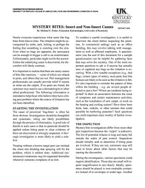 Fillable Online entomology ca uky MYSTERY BITES: Insect and Non-Insect ...