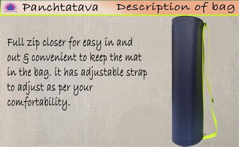 Panchtatava Yoga Mat Cover with Adjustable Shoulder Strap-Stylish ...