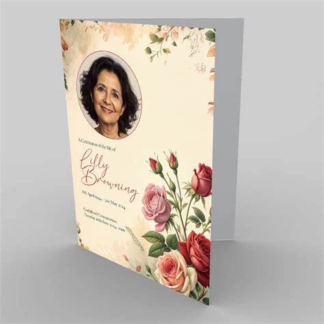 Vintage Roses | Funeral Order of Service