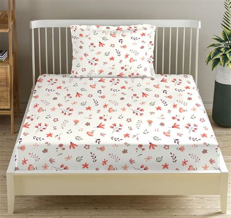 Buy Trance Home Linen 180Tc 100% Cotton 78"X36" Single Size Elastic ...