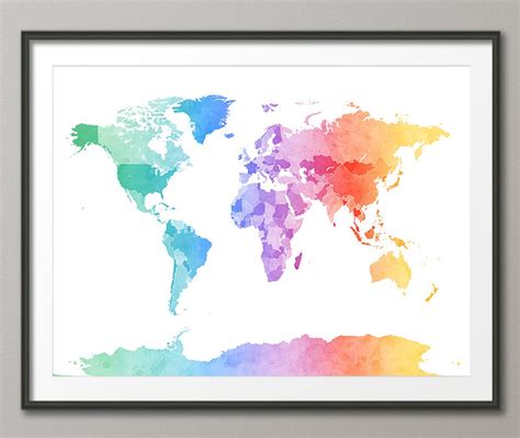 Watercolour World Map 的图像结果
