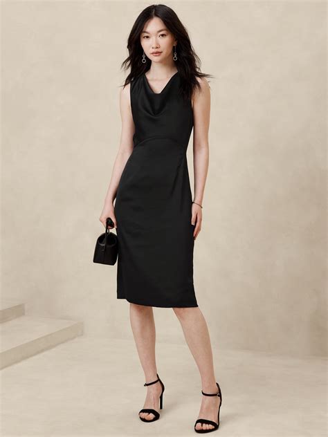 Black Knee Length Dresses | Banana Republic Factory