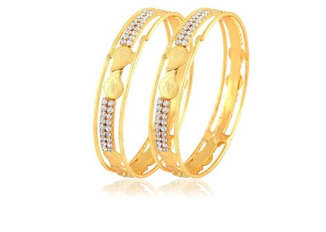 Buy Marvellous Gold Plated Austrian Diamond Bangles For Women By ...