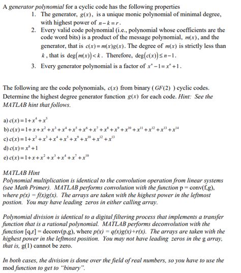 Image result for Finding Generator Matrix in Cyclic Code