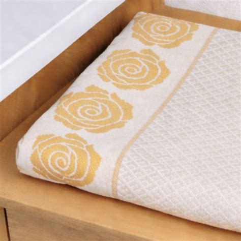 Rose Yellow Pure Cotton Bath & Hand Towel Set | Soft & Quick Dry