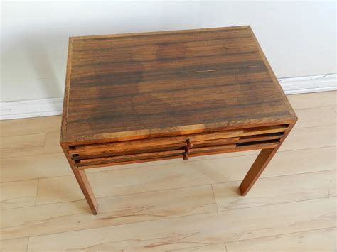 Set of rosewood folding tables designed by Illum Wikkelso for Silkeborg ...