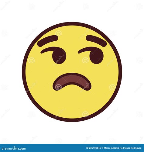 Isolated Unamused Emoji Face Icon Stock Vector - Illustration of emoji, emotion: 225108545