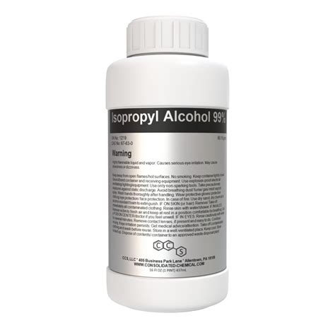 Isopropyl Alcohol 99% - Premium Ultimate Rubbing Alcohol - Consolidated ...