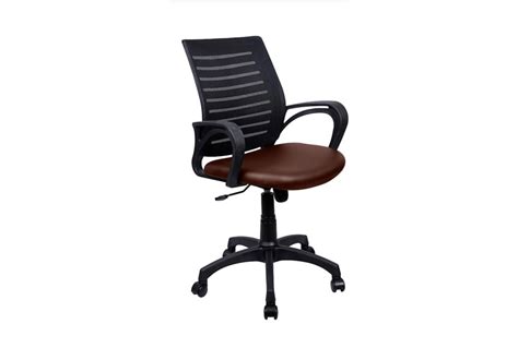 Flet Office Chair (Black + Brown)