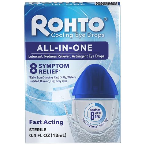 Rohto All-In-One, Redness Reliever, Cooling, Multi-Symptom Relief ...