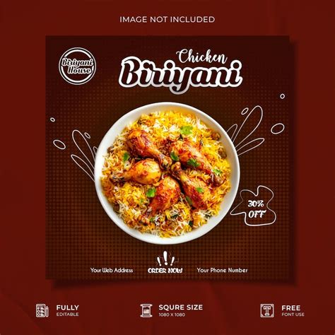 Chicken biryani template Images - Free Download on Freepik