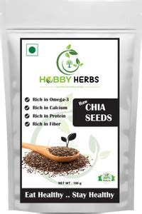 Hobby Herbs Raw Chia Seeds for Weight Loss with Omega 3 , Zinc and ...