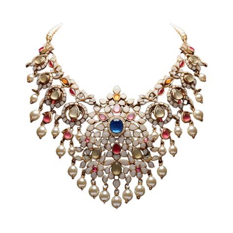 Indian Kundan Jewelry Necklace, Necklace, Jewellary, Transpreant PNG ...