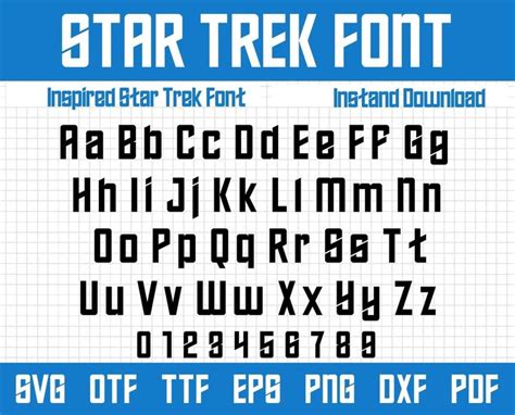 Star Trek Font, Star Trek Alphabet, Star Trek, Star Trek Svg, Star Trek ...
