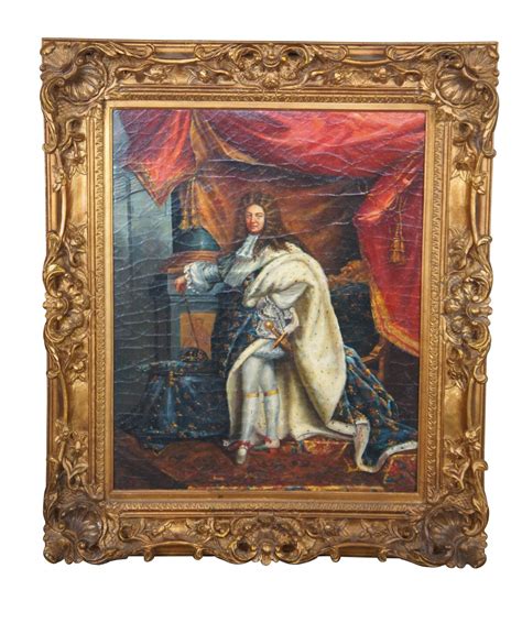Portrait Painting of Louis XIV in Royal Ceremonial Robes After Hyacinthe Rigaud