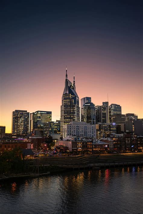 Nashville Tennessee Skyline At Sunset — Free iPhone Wallpaper (4K/HD ...