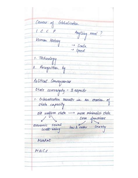 Image result for Globalisation Class 12 Handwritten Notes