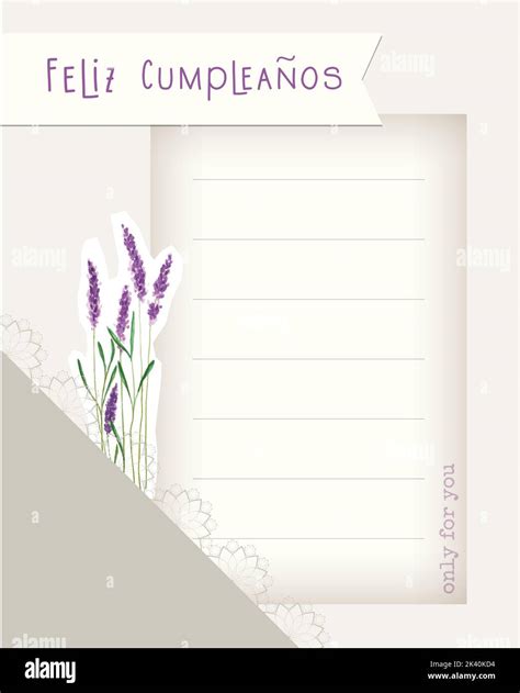 Feliz Cumpleanos Happy Birthday, written in spanish language, postcard ...