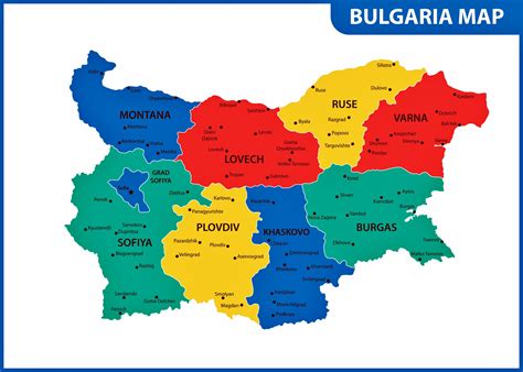 Political Map Of Bulgaria Administrative Map Of Bulgaria - V