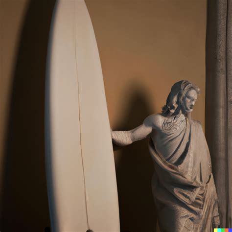 Bernini’s famous marble sculpture “The surfer dude” – DALL·E 2 Images