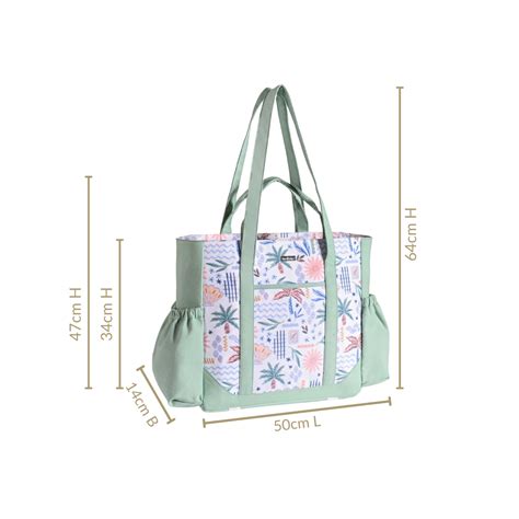 Tropical Mint Multipurpose Travel Tote Online - Premium Tote Bag | Nestasia