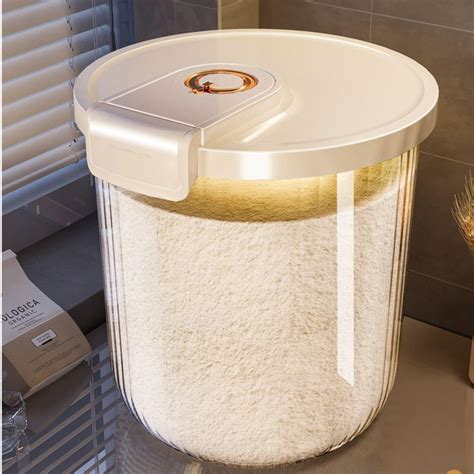 Amazon.com: Mairuker Airtight Rice Storage Container 20 Lbs, Crystal-Clear Flour Storage ...